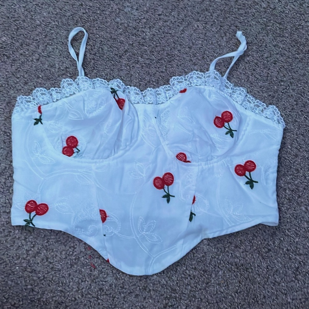 Cherry corset shirt